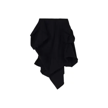 Yohji Yamamoto Melton Asm Box Detail Skirt