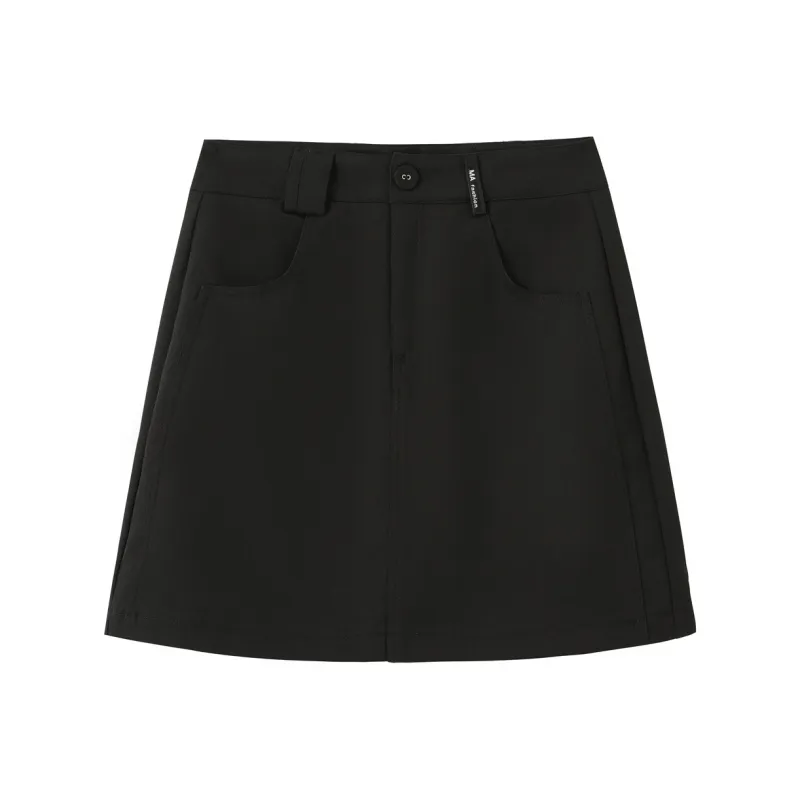 0571 Family Casual Short Skirts Women's Black-0