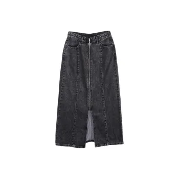 A21 Casual Long Skirts Women's Dark Gray