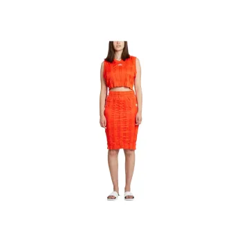 Adidas Originals Alexander Wang Co brand Casual Short Skirts Women's Orange