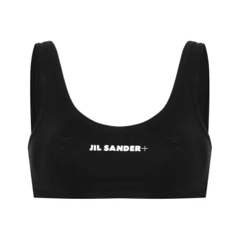 JIL SANDER + Logo Printed Sports Bra