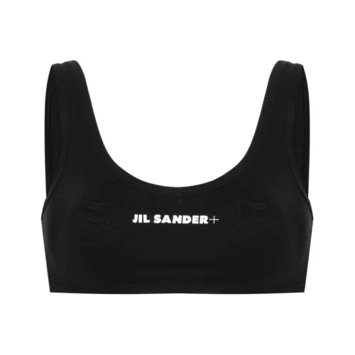 JIL SANDER + Logo Printed Sports Bra