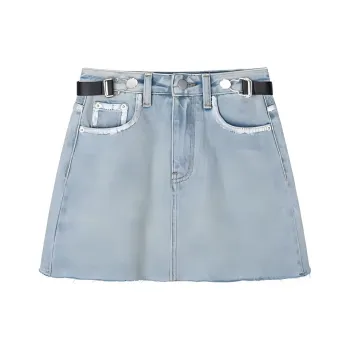 FORNI Denim Short Skirts Women's Blue