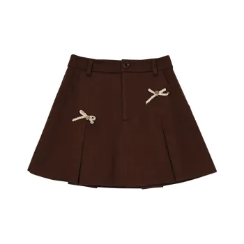 Snbl Casual Short Skirts Women's Coffee