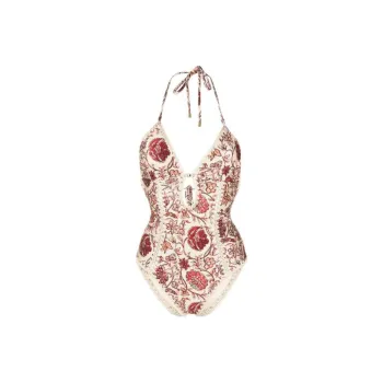 Zimmermann Paisley print Halterneck Swimsuit