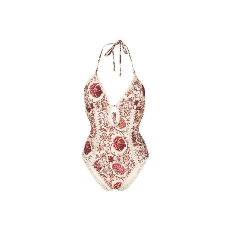 Zimmermann Paisley print Halterneck Swimsuit-0
