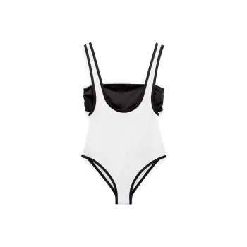 Barbie X ZARA X Barbie Co-brand One-Piece Swimsuits Women's White