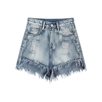 Garbege Denim Shorts Women's Blue