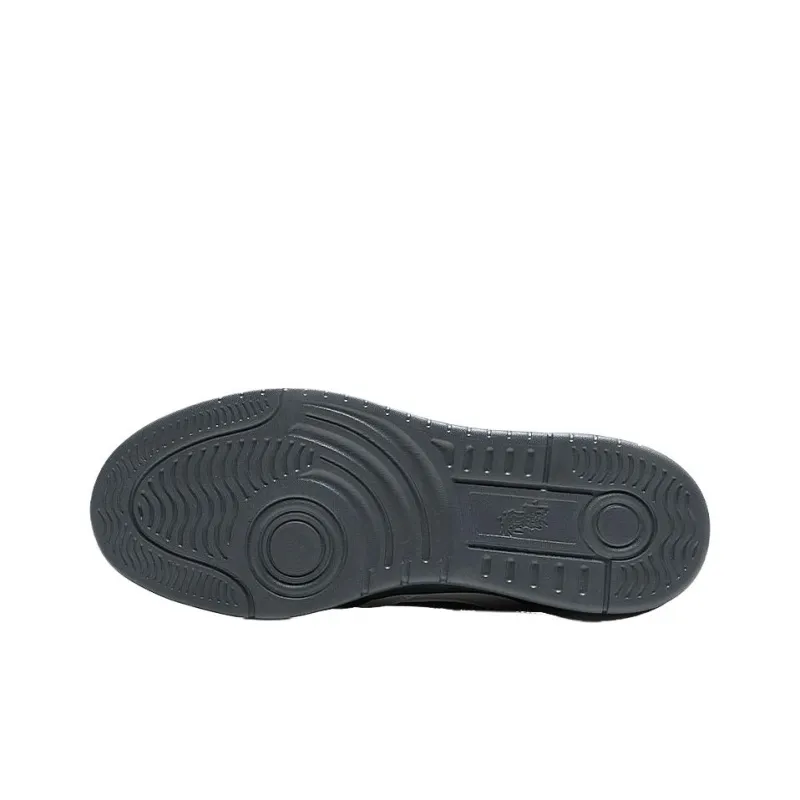 QIAODAN Anti Slip Wear Resistant Low Top Skateboard Shoes Men's Gray-5