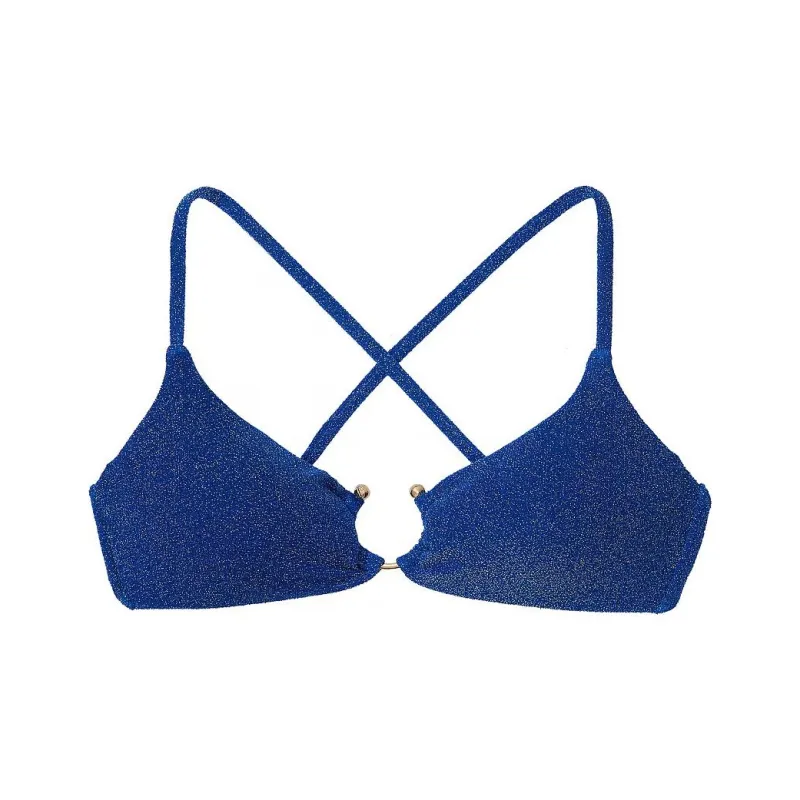 Victoria's Secret Shimmer Bralette Bikini Top / Blue Bikini Women's Blue-0