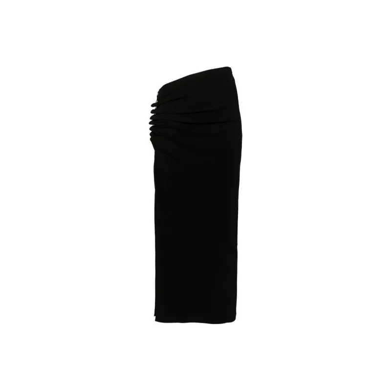 Paco Rabanne Ruch Detailed Midi Skirt-0