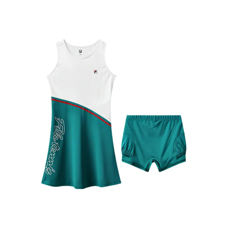 FILA Athletics Tennis Sleeveless Dress Women's 2 Pack Dark Iron Green-1