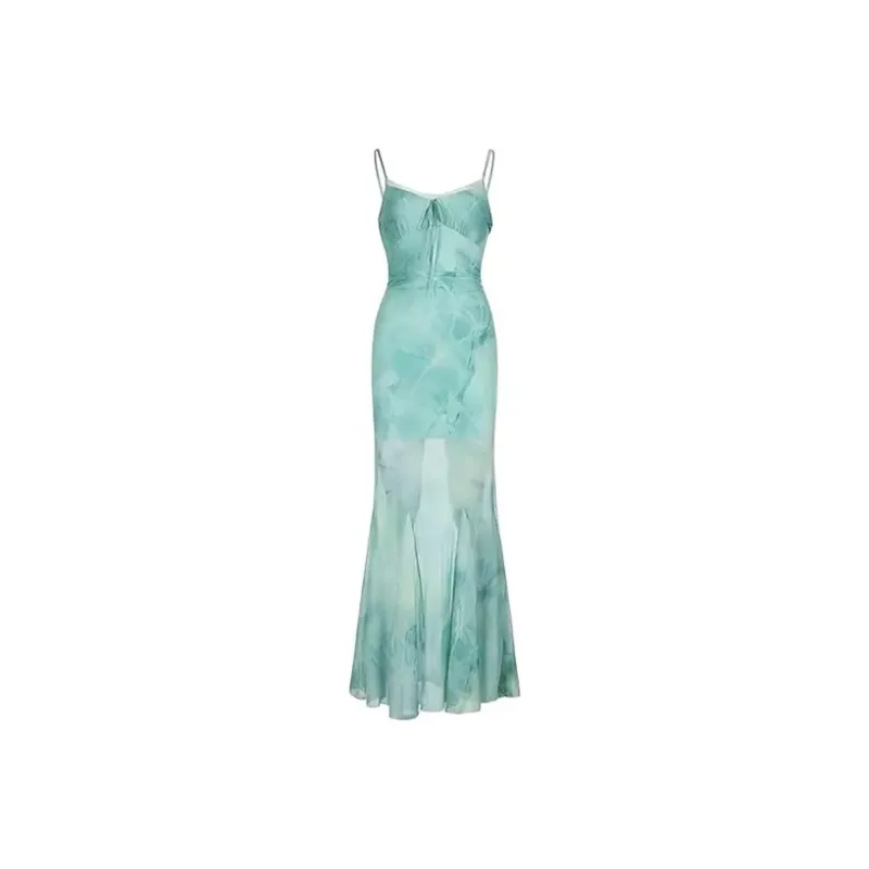 LEMON FAIRY Slip Dresses Women's Green-0