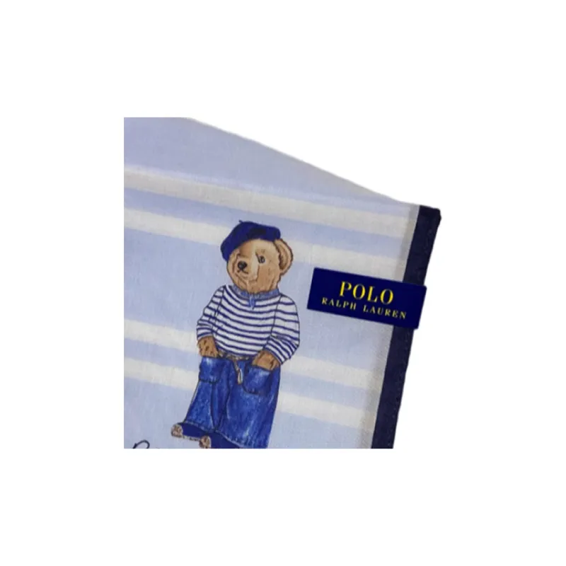 Polo Ralph Lauren Silk Scarves Unisex Light Blue-2