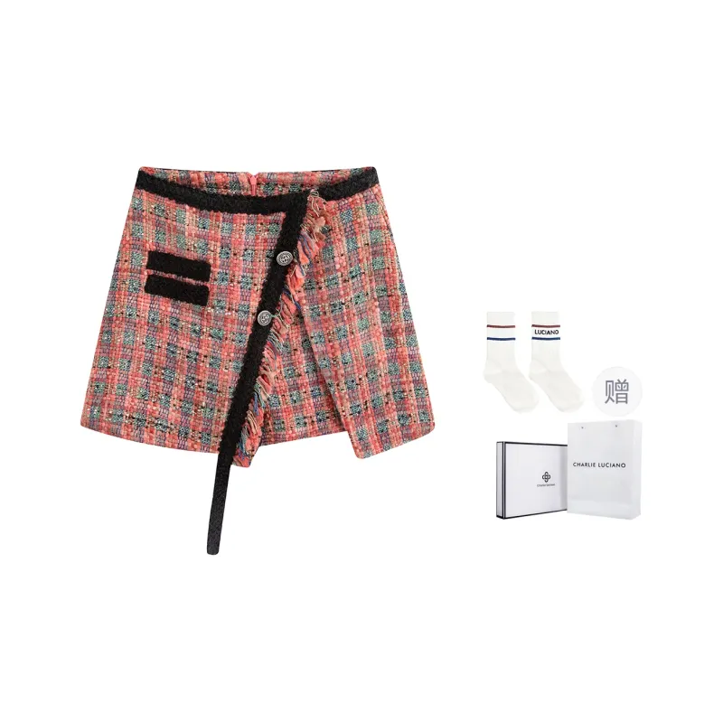 Charlie Luciano Casual Short Skirts Women's Pink-3