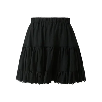 3COLOUR Casual Short Skirts Women's Classic Black
