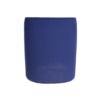 COURREGES Buttoned Light Rib Mini Skirt 'Sapphire'