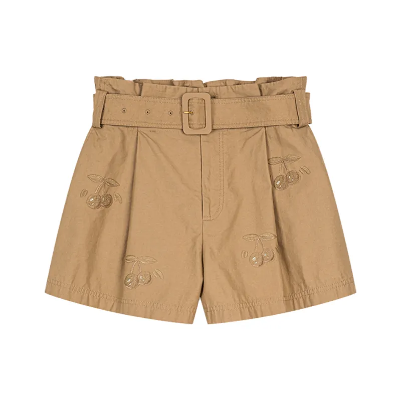 UOOYAA Cargo Shorts Women's Light Khaki-0