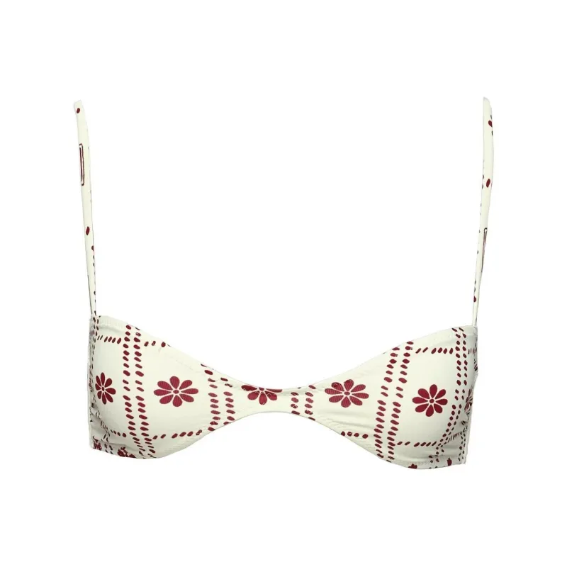PRINCESS POLLY KEYTON BIKINI TOP Bikini Women's White Red/White Base Red Print-0