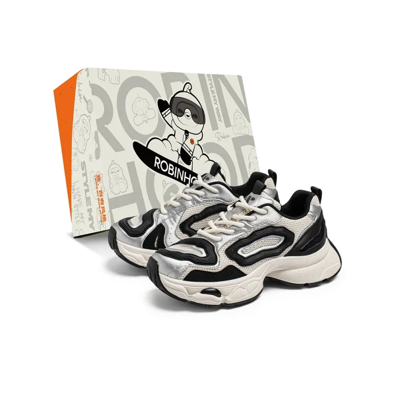 ROBINHOOD Cushioning, Slip Resistant, Abrasion Resistant, Coverage, Support Low Top Chunky Sneakers Men's-6