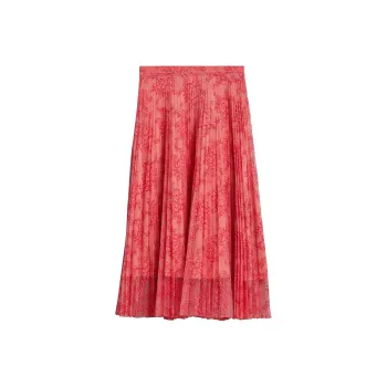 Burberry Casual Long Skirt Women's Red