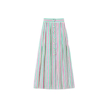 DESTREE Striped Buttoned Skirt