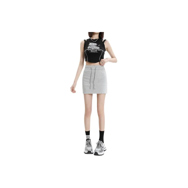 BENGEN Sweet And Spicy Drawstring Sports Casual Short Skirts Women's-4