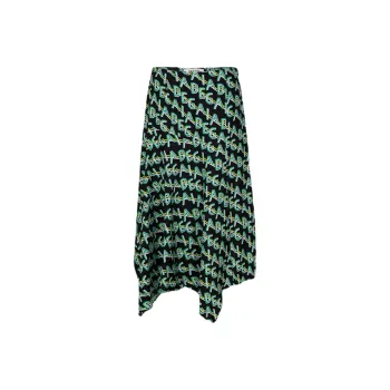 DEGAIA Casual Long Skirt Women's Green