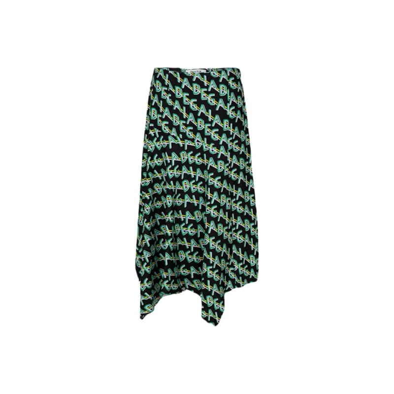 DEGAIA Casual Long Skirt Women's Green-0