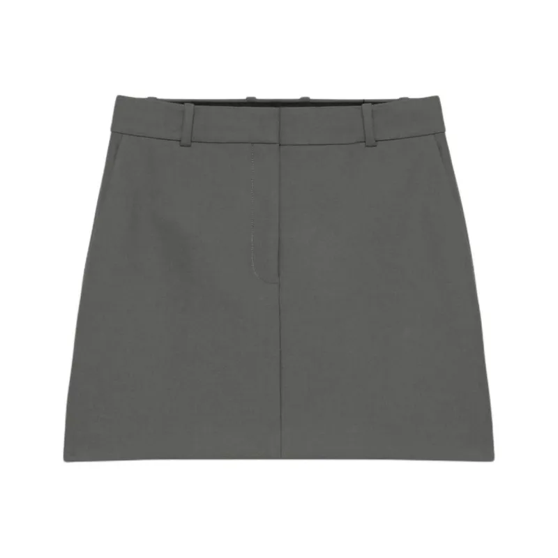 ARITZIA Babaton Chisel Skirt Casual Short Skirts Women's Coal Grey/Coal Gray-0