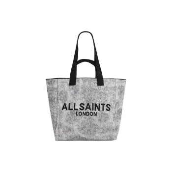 ALLSAINTS Izzy Design Tote Bag, Shopping Bag, Shoulder Bag, Handbag Unisex Washed Gray