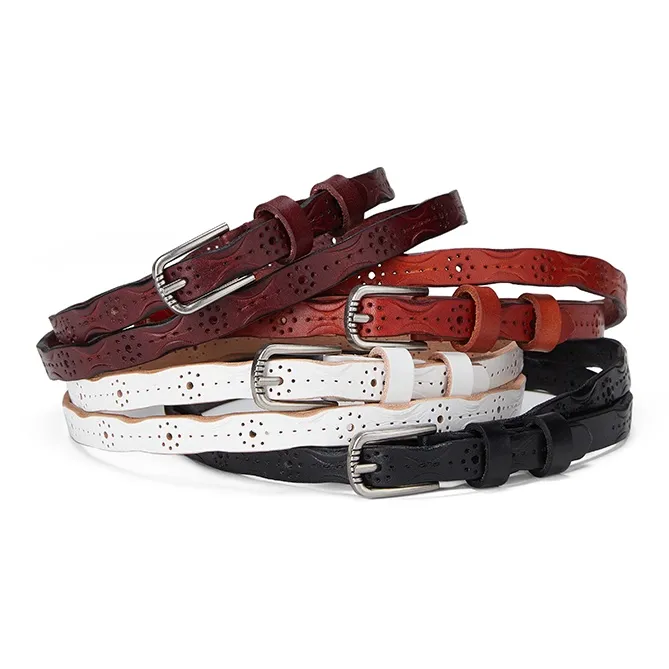 PIERRE CARDIN Top Grain Leather Belts Women's 1.4cm-17