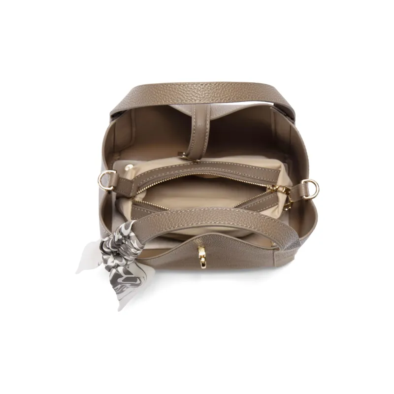 BELLE Cow Leather Handbag Medium Size Women's-2