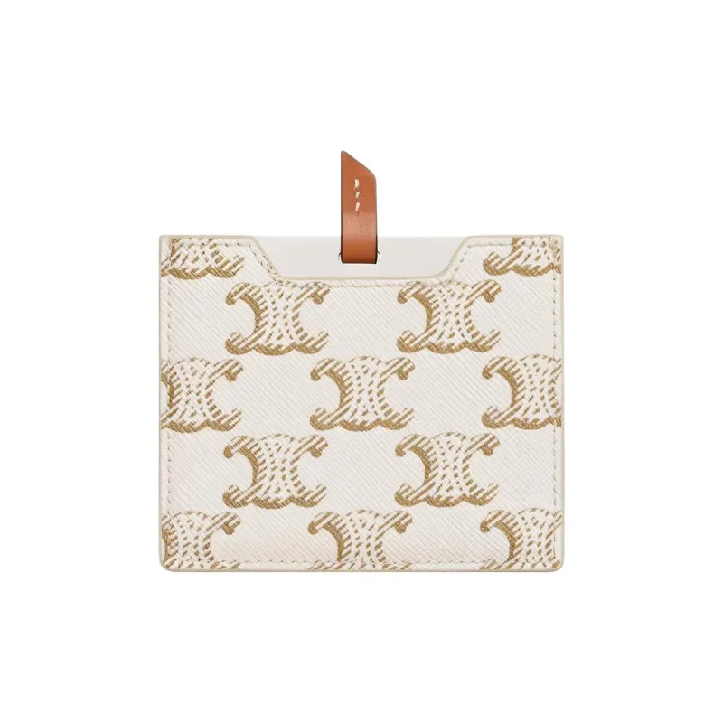 CELINE Cow Leather Storage Bag Women's White-2