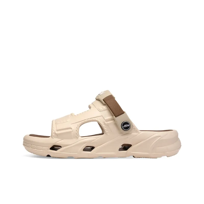 JEANSWEST Beach Sandals Men Black Warrior/Khaki Brown/Lunar Gray-7