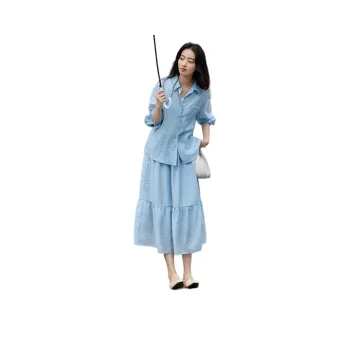 Mo Han Yi Mei Skirt Set Women's Blue
