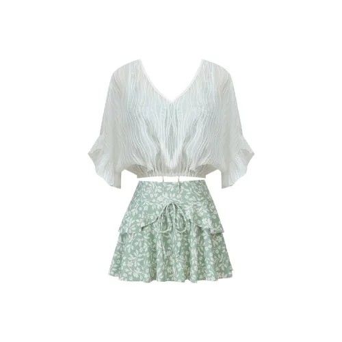 BASTA SURF SS22 Women's Swim Dresses & Skirts New Arrival Two Piece 3 Piece Swimsuit Light Green