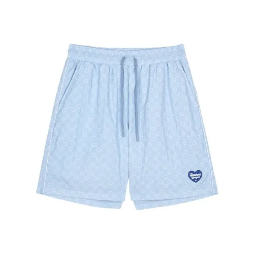 Skechers Sports Shorts Women's Blue Base Heart All Over Print