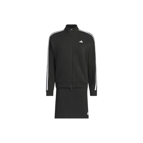 Adidas Back Fleece Two Piece Suit Skirt Set Women's Black