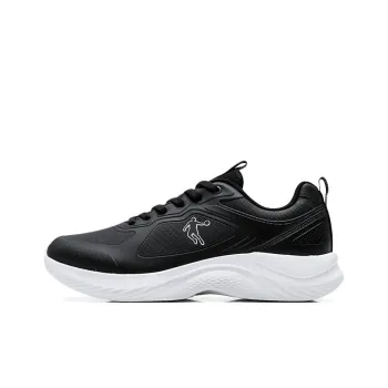 QIAODAN Anti Slip Wear Resistant Low Top Casual Running Shoes Men's Black White