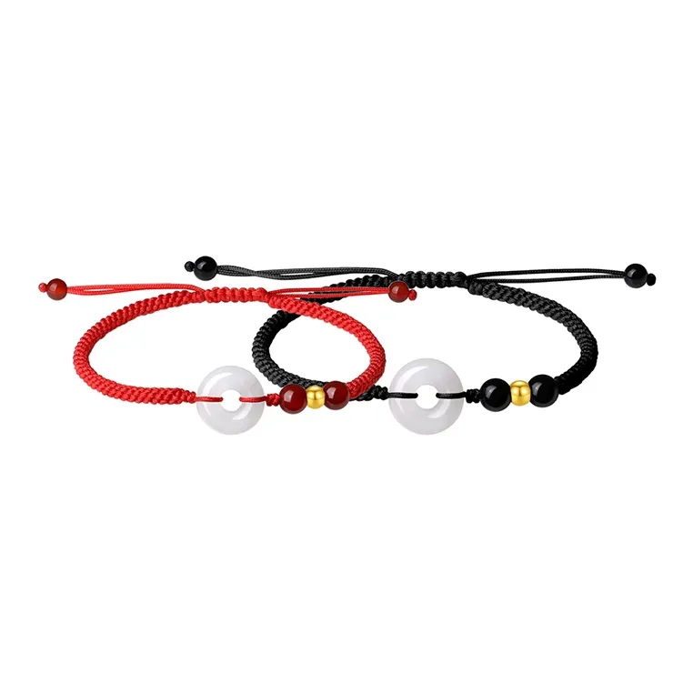 Fu Ru Ji Hetian Jade Bracelets White Jade Unisex-4