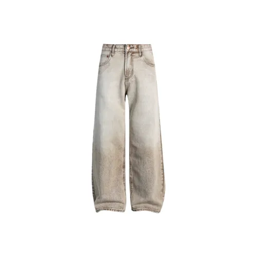 YINLEI Jeans Unisex Coffee