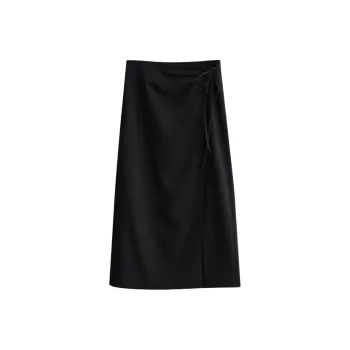 SHALLOW STREAMS Casual Long Skirt Women's Classic Black