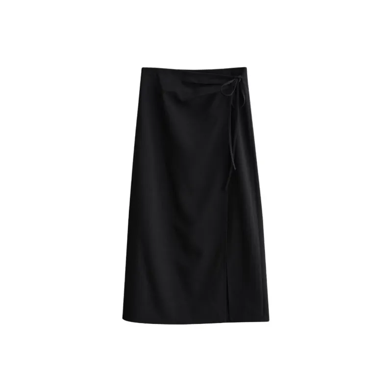 SHALLOW STREAMS Casual Long Skirt Women's Classic Black-0