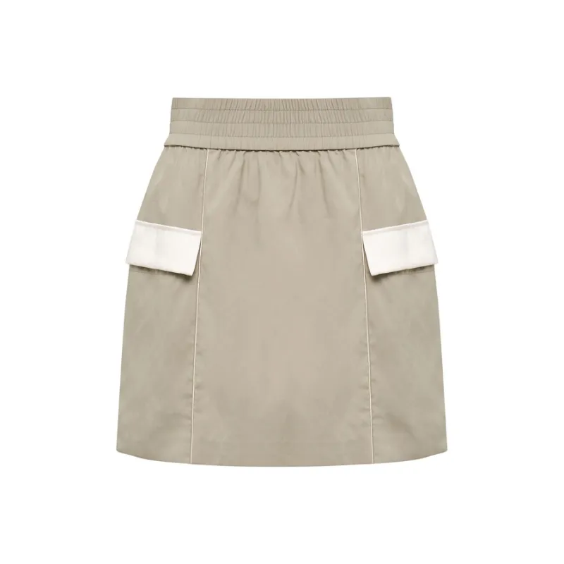 Lost In Echo Casual Short Skirts Women's Reed Gray Green-0