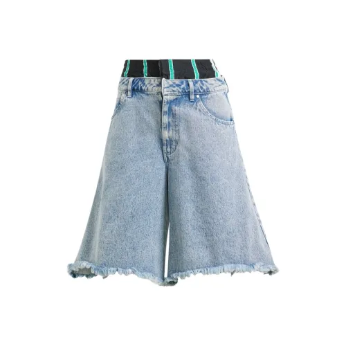 Adidas Originals Kseniaschnaider Track Pants Boxer Denim Shorts Women's Light Gray Blue