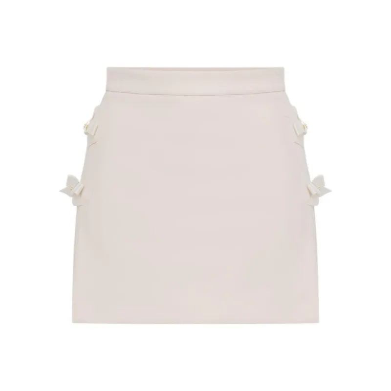 Elisabetta Franchi Satin Bow Detailed Crepe Skort-0