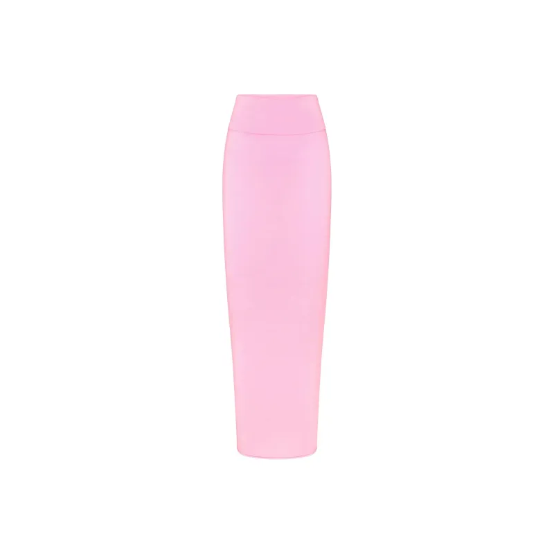SKIMS COTTON JERSEY FOLDOVER SKIRT Casual Long Skirts Women's Cotton Candy/Cotton Sugar-0