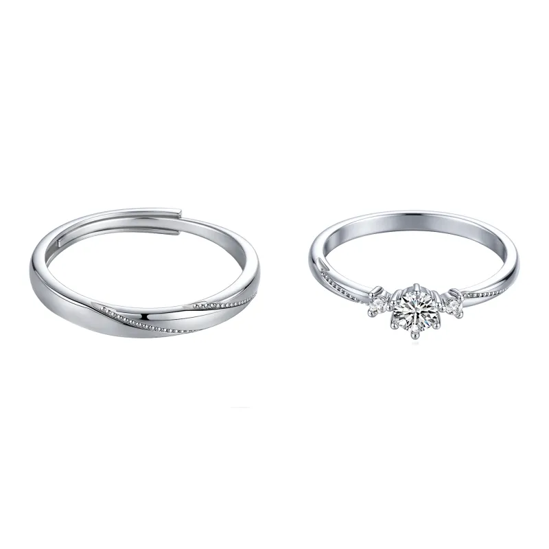 Right Hand Waiting S925 Silver Rings Unisex-1
