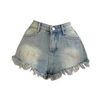 Concubine Zhu Denim Shorts Women's Blue